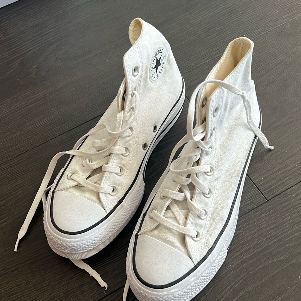White platform converse